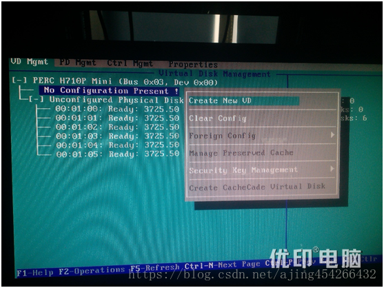 Dell R720系列做raid步骤（raid0，raid1,raid5和raid10）