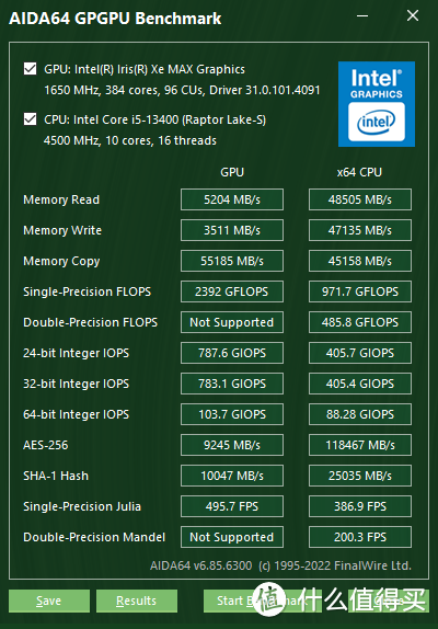 Intel UHD 730超核芯显卡和蓝戟Intel lris Xe Max Index V2（DG1）独显的性能差距有多大？